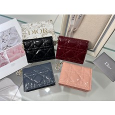 디올 레이디디올 로터스 여자 반지갑 10x8.5cm